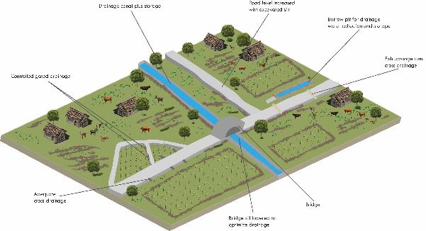 Figure 4.1 Recommended best practices in coastal lowland areas